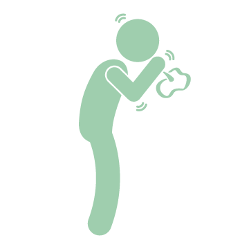 Man coughing icon
